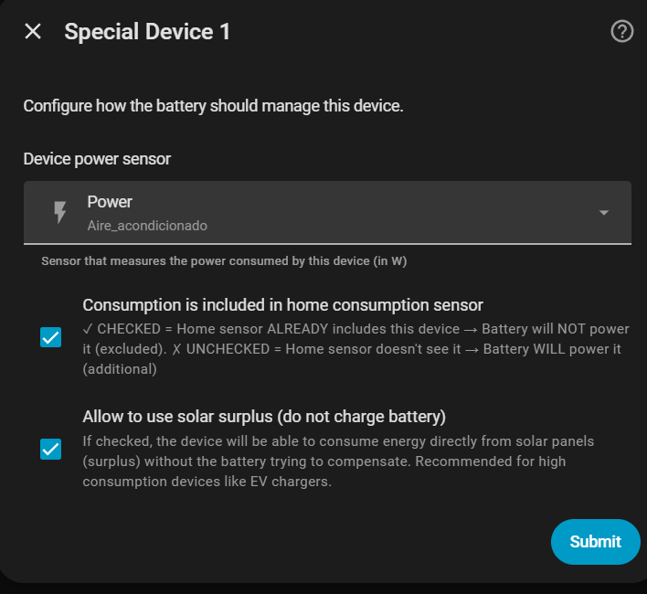 Excluded device form